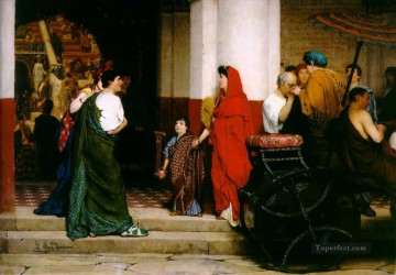  entra Pintura al %C3%B3leo - Entrada a un teatro romano Romántico Sir Lawrence Alma Tadema
